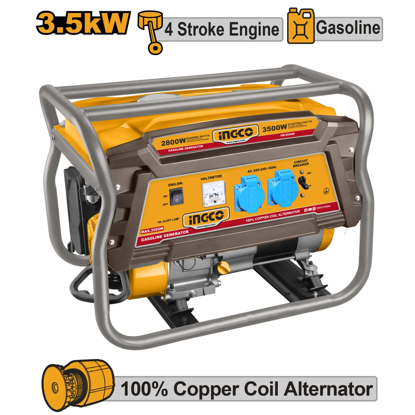 Бензиновый генератор INGCO GE35006