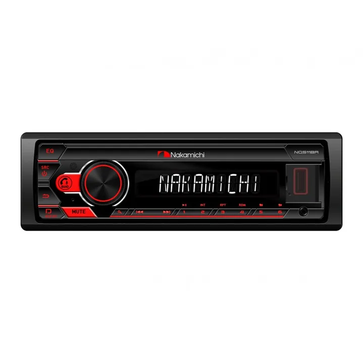 Автомагнитола Nakamichi NQ511BR 1 din, USB, AUX, Bluetooth, 50x4 Вт,красн. NAKAMICHI NAK-NQ511BR