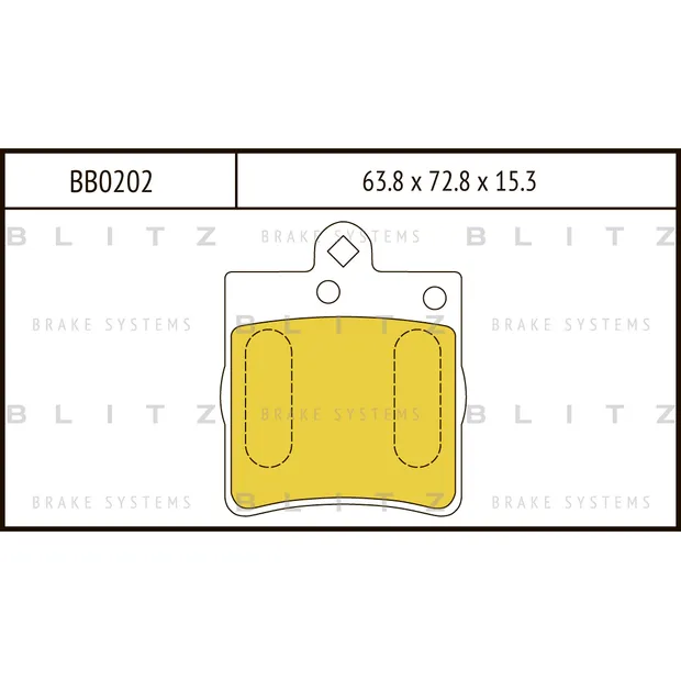 Колодки тормозные дисковые задние MERCEDES W202/W210 96-> BLITZ BB0202