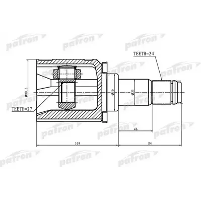 ШРУС внутренний левый 24x50x27 TOYOTA CAMRY ACV30/MCV30 PATRON PCV1427