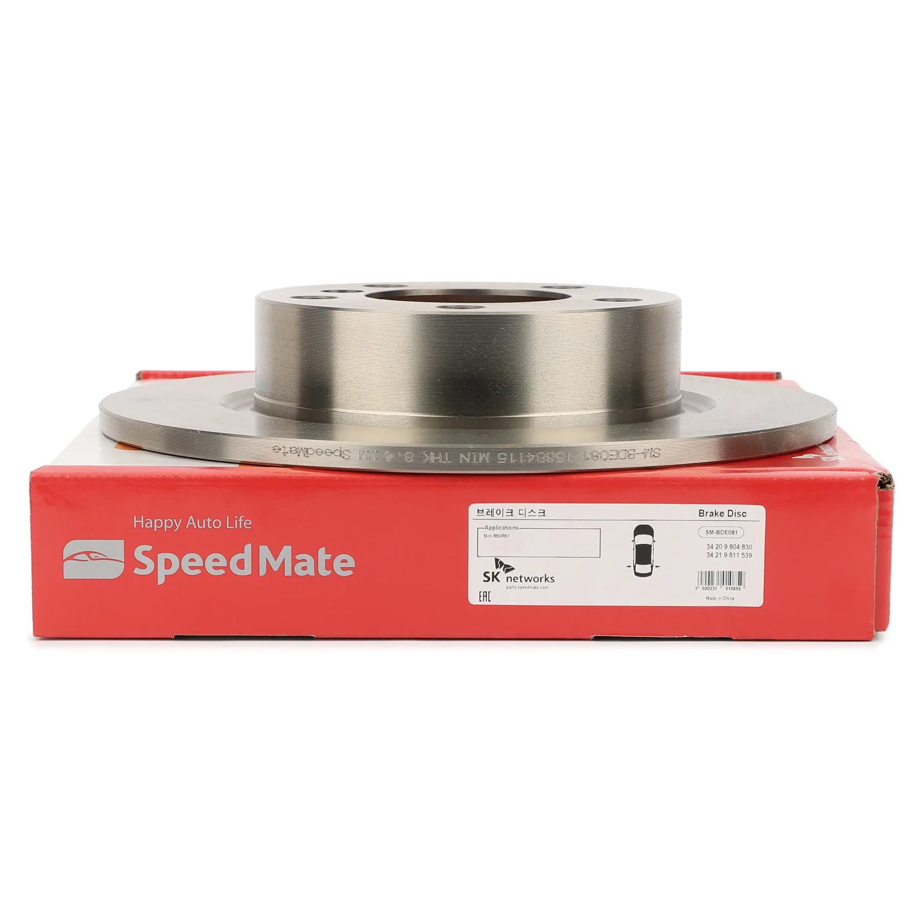 Диск тормозной задний MINI R60,R61 SPEEDMATE SM-BDE081