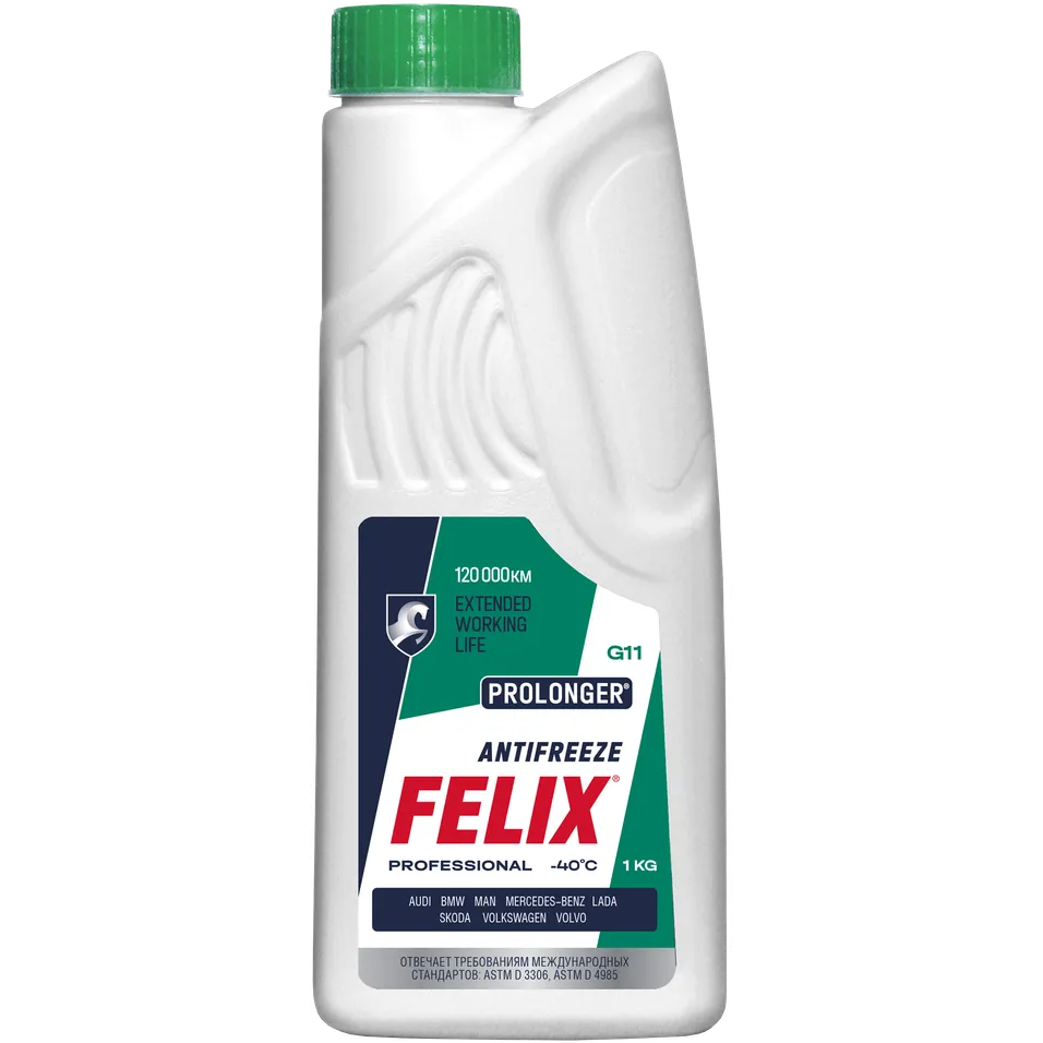 Антифриз Felix PROLONGER готовый -40C зеленый 1 кг 430206030