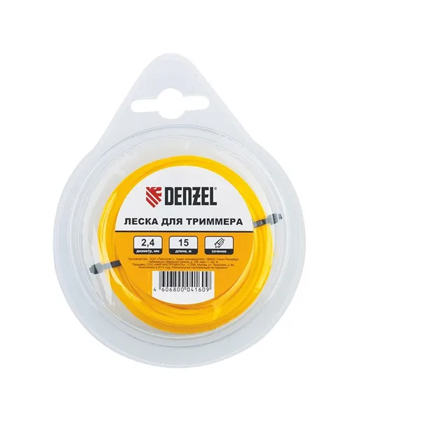 Леска для триммера треугольная, 1, 6 мм x15 м DENZEL 96161
