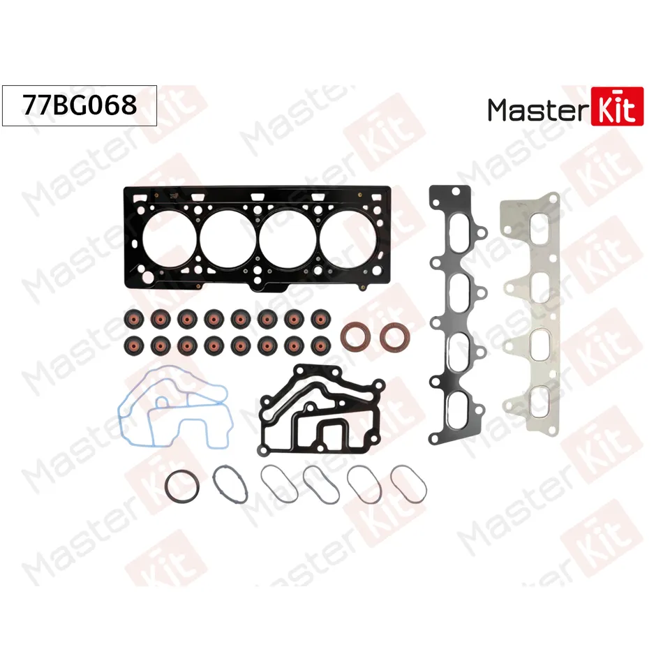 Набор прокладок верхний RENAULT Megane/Kangoo/Laguna 1.4/1.6 K4M/K4J MASTERKIT 77BG068