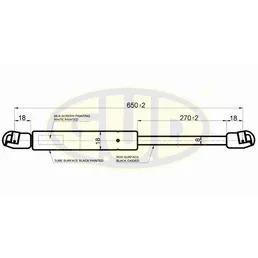 АМОРТИЗАТОР КАПОТА OPL SIGNUM 05/03- 310N L=650/270MM