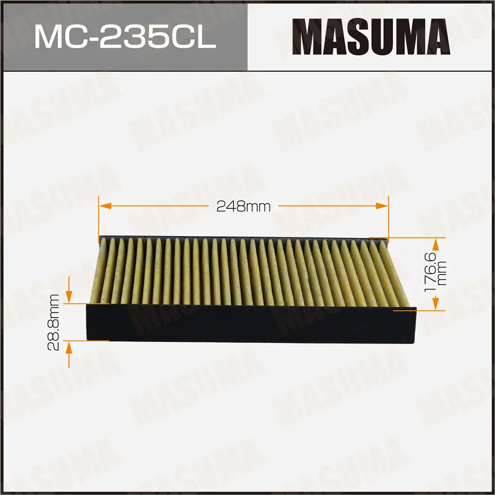 Фильтр салонный угольный MASUMA MC-235CL