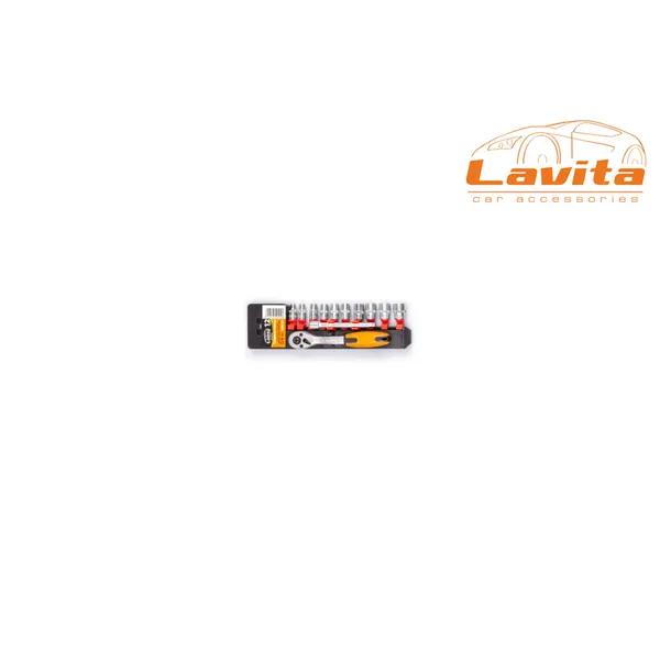Набор трещотка + головки 1/4, 72 зубца Lavita LA 500012-2