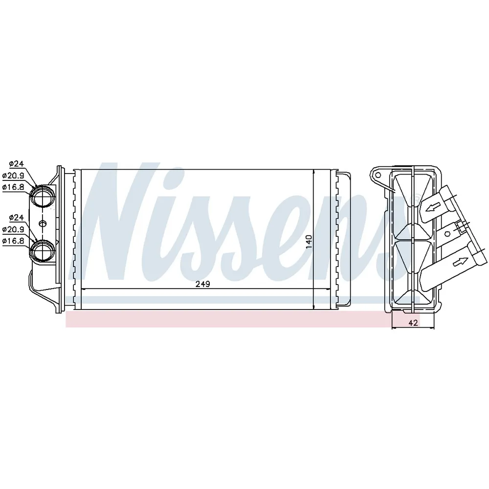 Радиатор печки FIAT PALIO 02- NISSENS 71454
