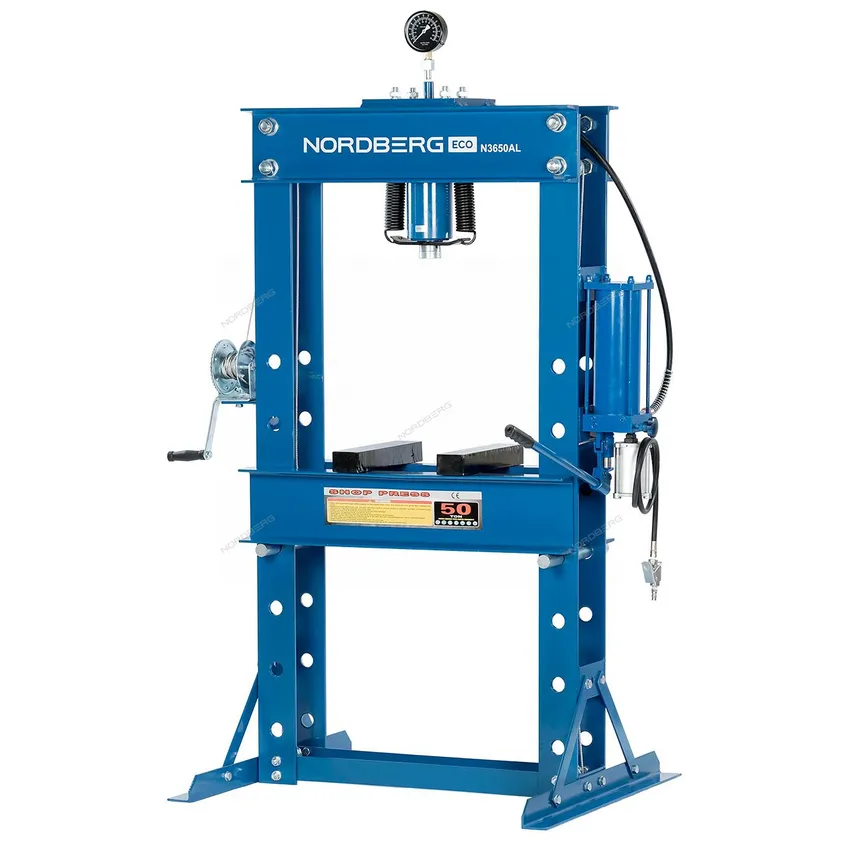 Пресс гидравлический 50т, разборная рама, пневмопривод NORDBERG N3650AL N3650AL