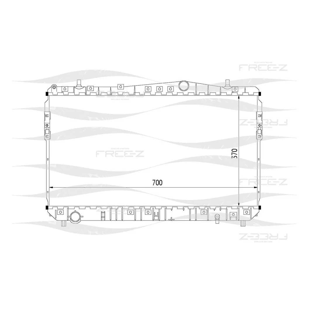 Радиатор охлаждения CHEVROLET Lacetti/Nubira 05-> FREE-Z KK0129