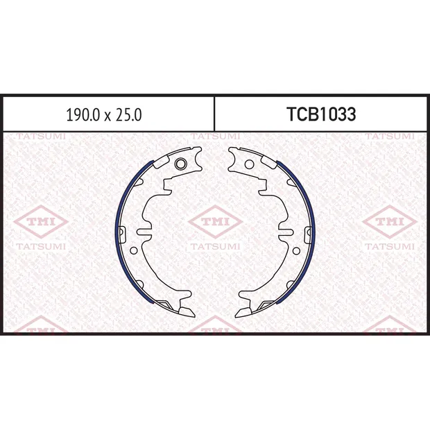 Колодки тормозные барабанные LEXUS GS/IS/LS/SC 93-> TATSUMI TCB1033