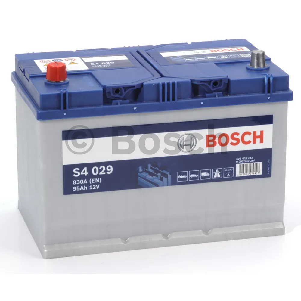 Аккумулятор BOSCH Silver JIS 95 А/ч прямая L+ 306x173x225 EN830 А