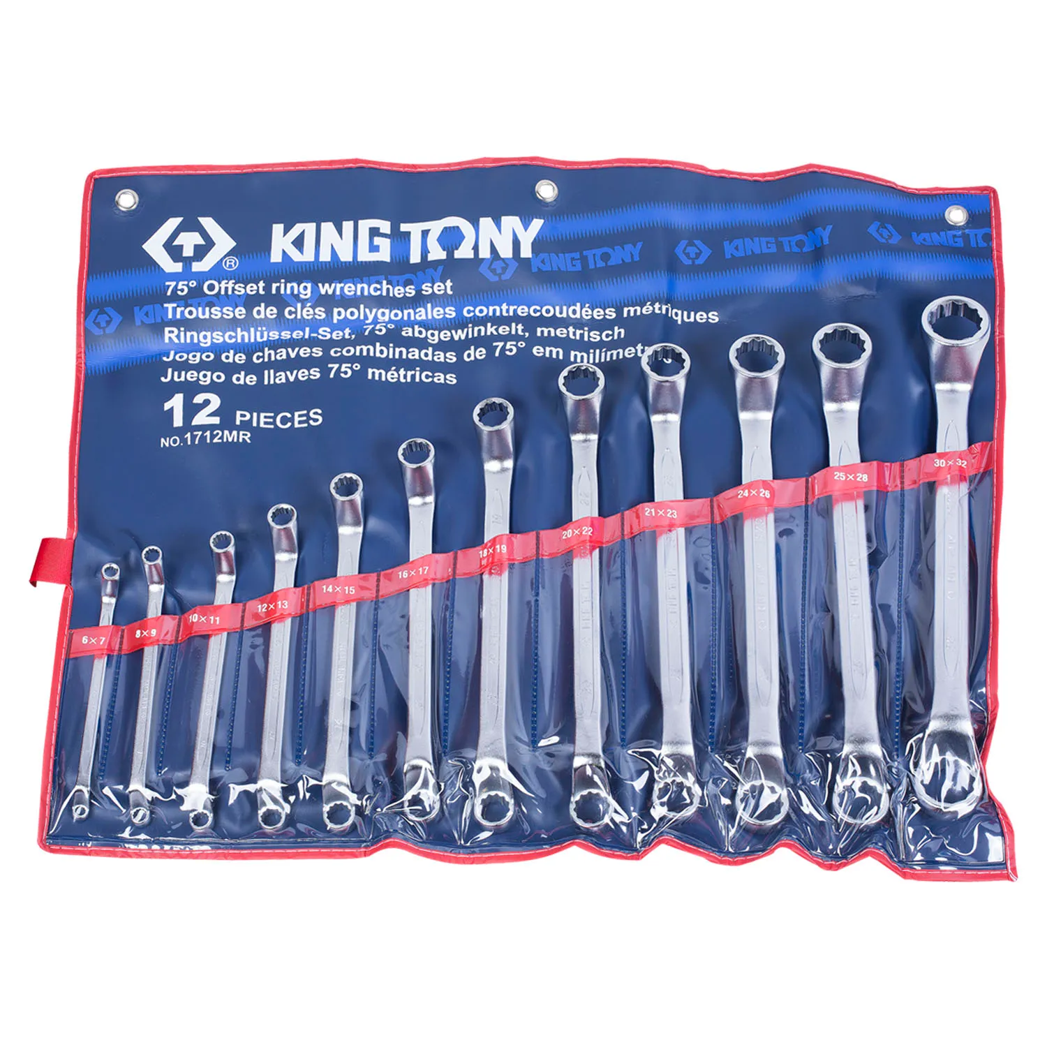 Набор накидных ключей, 6-32 мм, 12 предметов KING TONY 1712MR