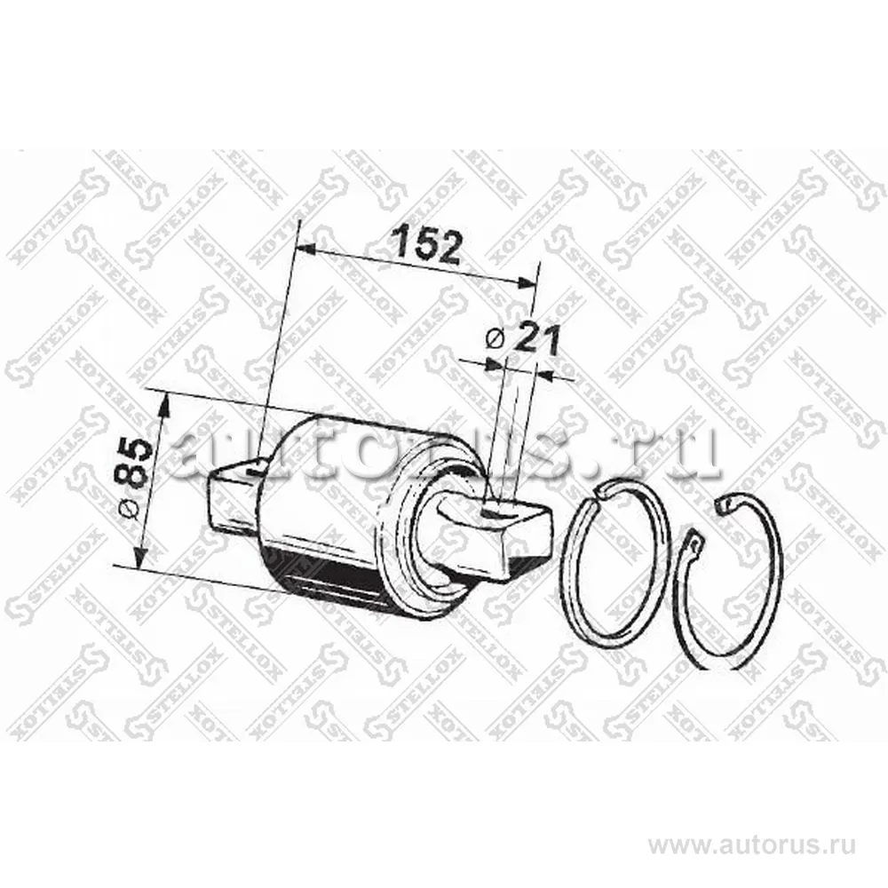 Р/к реакт.тяги (мпр)D85x152xd21 концы для MB,Volvo,DAF,Iveco STELLOX 8412010_SX