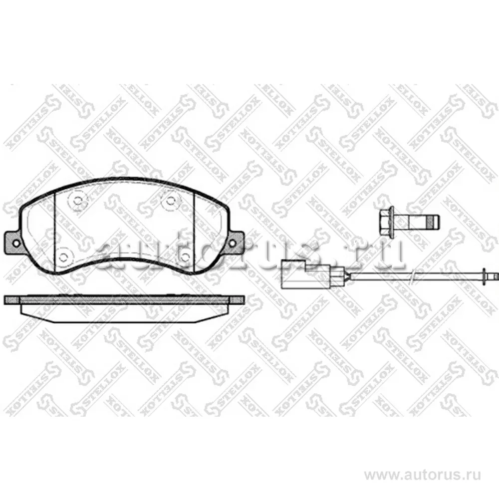 Колодки дисковые п. Ford Transit 2.2TDC STELLOX 1261002L_SX