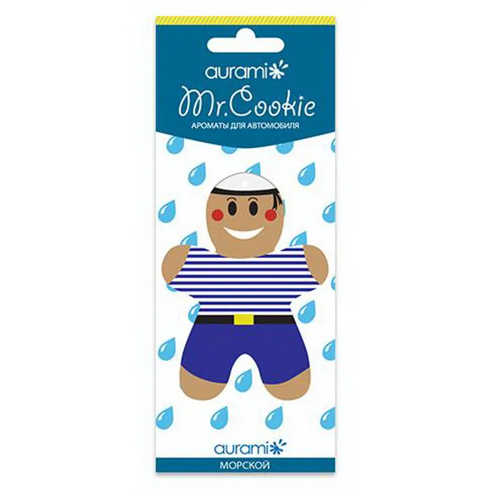 Ароматизатор подвесной картон Mr. Coockie AURAMI CK-204 Морской бриз