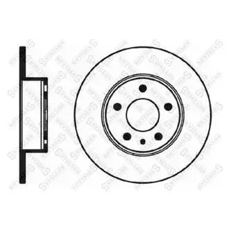 Диск тормозной задний ALFA ROMEO 156/164 1.6-2 251X10 STELLOX 60209926_SX